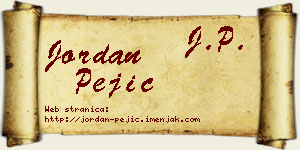 Jordan Pejić vizit kartica